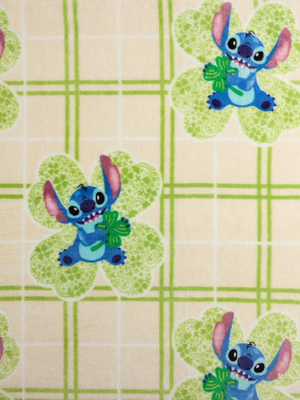 NEW DISNEY LILO & STITCH LUCKY 4-LEAF CLOVER SOFT THROW BLANKET THE BIG ONE NWT
